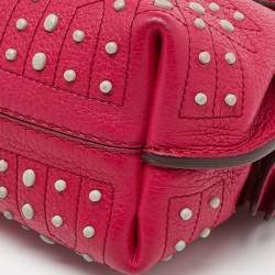Pre Owned Tod’s Fuchsia Leather Wave Top Handle Bag