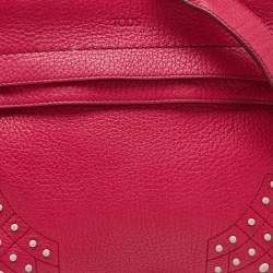 Pre Owned Tod’s Fuchsia Leather Wave Top Handle Bag
