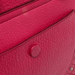 Pre Owned Tod’s Fuchsia Leather Wave Top Handle Bag