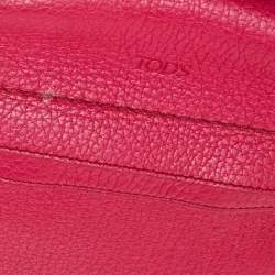 Pre Owned Tod’s Fuchsia Leather Wave Top Handle Bag
