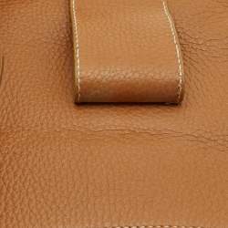 Tod's Tan Leather Buckle Satchel