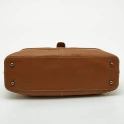 Tod's Tan Leather Buckle Satchel
