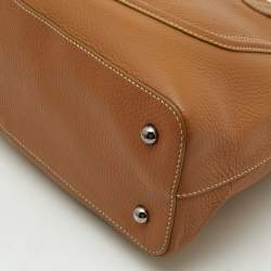 Tod's Tan Leather Buckle Satchel