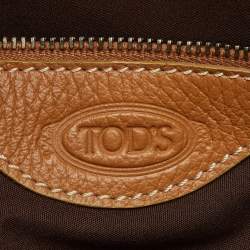Tod's Tan Leather Buckle Satchel