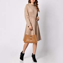 Tod's Tan Leather Buckle Satchel