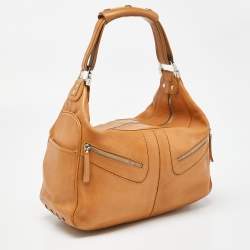 مملوكة مسبقًا Tod's Tan Leather Miky Shoulder Bag