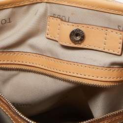 Pre Owned Tod's Light Blue/Beige PVC and Leather Tote