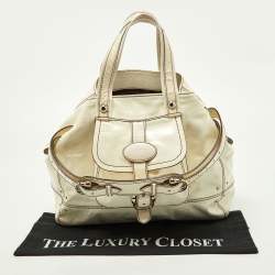 Tod's White Patent Leather Front Pocket Satchel