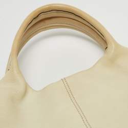 Pre Owned Tod's Cream Leather Tote 