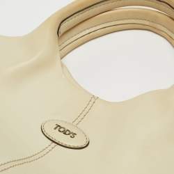 Pre Owned Tod's Cream Leather Tote 