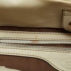 Pre Owned Tod's Cream Leather Tote 
