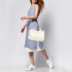 Pre Owned Tod's Cream Leather Tote 