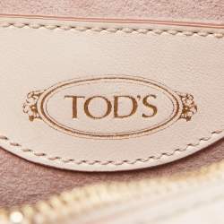 Tod's Light Pink Leather Round Gommini Crossbody Bag