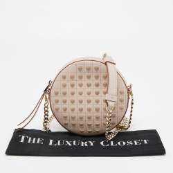 Tod's Light Pink Leather Round Gommini Crossbody Bag