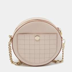 Tod's Light Pink Leather Round Gommini Crossbody Bag