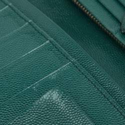 Tod's Green Leather Continental Flap Wallet