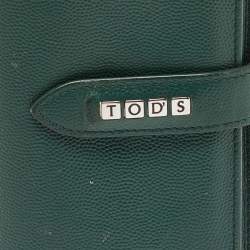 Tod's Green Leather Continental Flap Wallet
