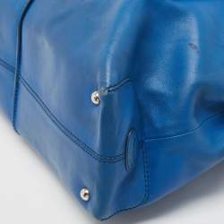 Tod's Blue Leather D-Cube Tote