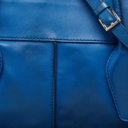 Tod's Blue Leather D-Cube Tote