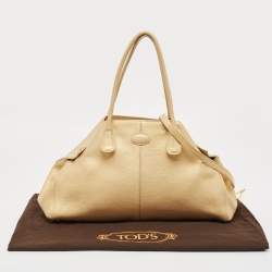 Tod's Gold Leather East/West New Girelli Satchel