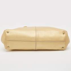 Tod's Gold Leather East/West New Girelli Satchel