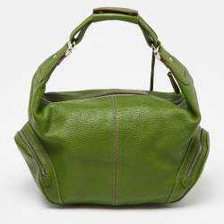 Pre Owned Tod's Green Leather Charlotte Hobo