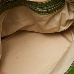 Pre Owned Tod's Green Leather Charlotte Hobo