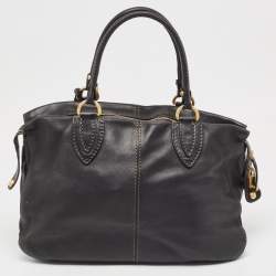 Tod's Black Leather Front Pocket Satchel