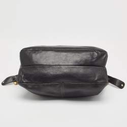 Tod's Black Leather Front Pocket Satchel