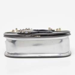 Tod's Tri Color Patent Leather Crystals/Studs Embellished Shoulder Bag