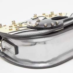 Tod's Tri Color Patent Leather Crystals/Studs Embellished Shoulder Bag