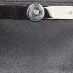 Pre Owned Tod's Black Perforated Leather Double T Crossbody Bag
