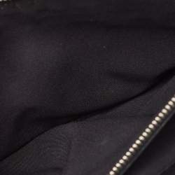 Pre Owned Tod's Black Perforated Leather Double T Crossbody Bag