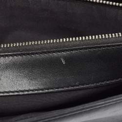 Pre Owned Tod's Black Perforated Leather Double T Crossbody Bag