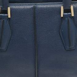 Tod's Blue Leather D-Cube Double Zip Tote