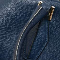 Tod's Blue Leather D-Cube Double Zip Tote