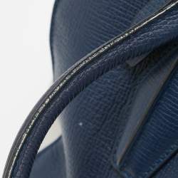Tod's Blue Leather D-Cube Double Zip Tote