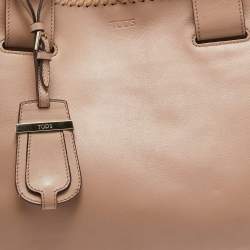 Tod's Rose Poudre Leather Cape Tote