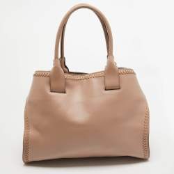 Tod's Rose Poudre Leather Cape Tote