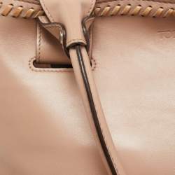 Tod's Rose Poudre Leather Cape Tote