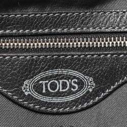 Tod's Black Coated Canvas G-Line Easy Sacca Tote