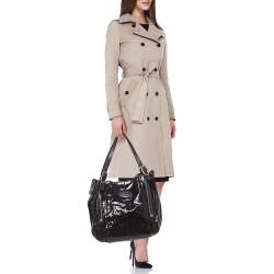 Tod's Black Coated Canvas G-Line Easy Sacca Tote