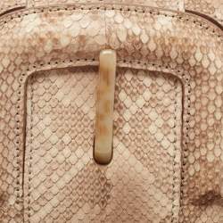 Tod's Beige Python Lucy Clutch