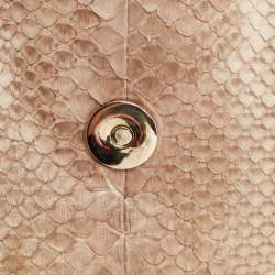 Tod's Beige Python Lucy Clutch