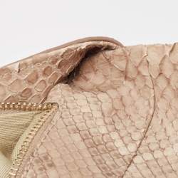 Tod's Beige Python Lucy Clutch