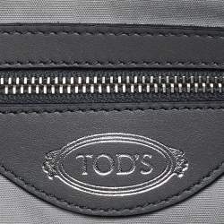 Pre Owned Tod's Grey Leather D-Styling Bauletto Medio Satchel