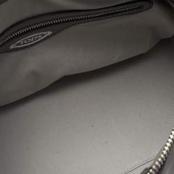 Pre Owned Tod's Grey Leather D-Styling Bauletto Medio Satchel