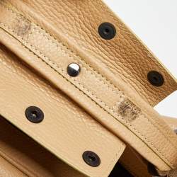 Pre Owned Tod's Beige Leather Side Pocket Hobo