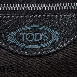 Tod's Dark Brown Leather Side Buckle Hobo