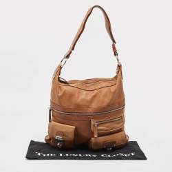 Tod's Brown Leather Took Tracolla Media Hobo 